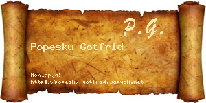 Popesku Gotfrid névjegykártya